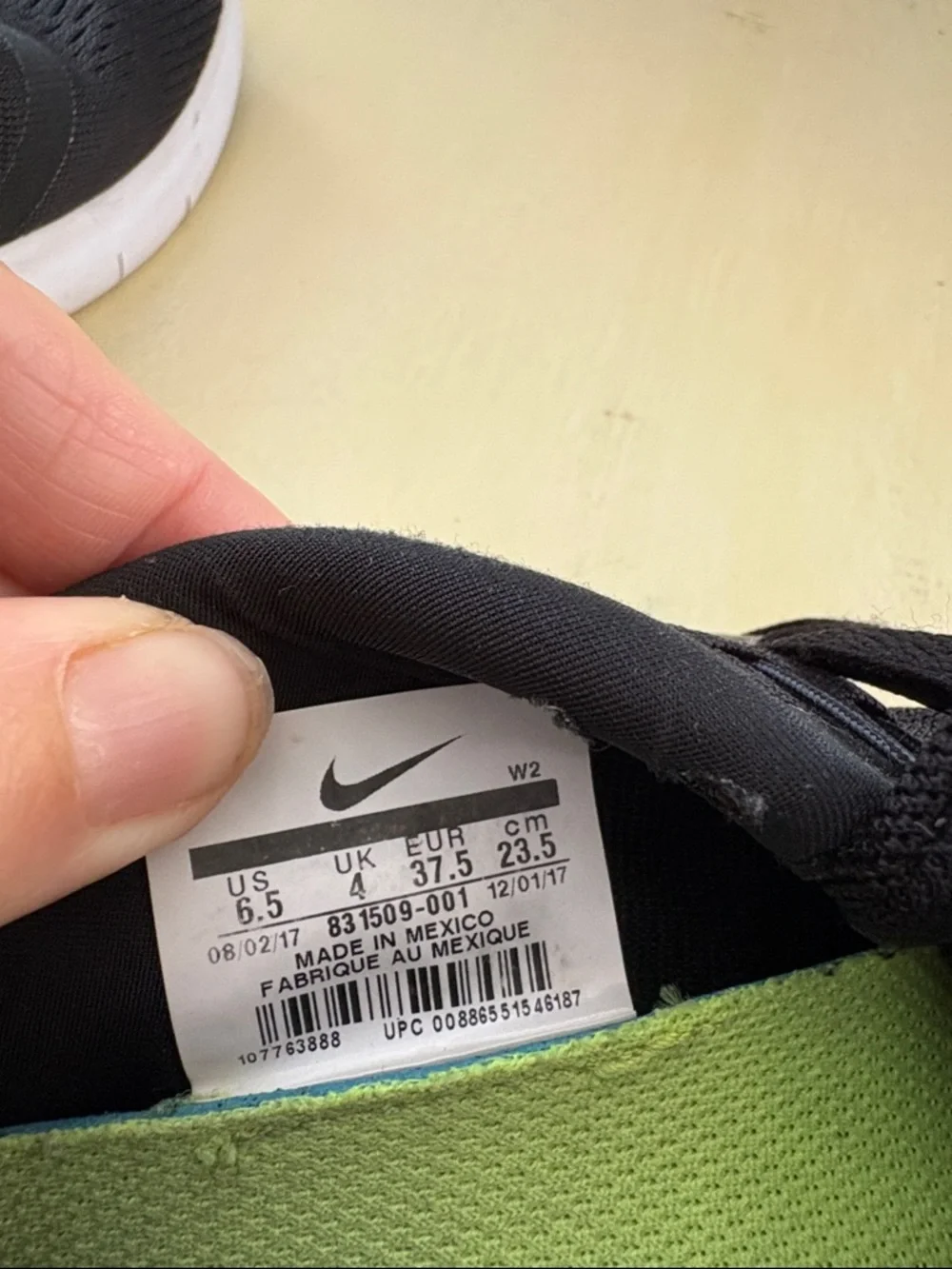Nike Free RN  Black and White Women's Athletic Running Shoes